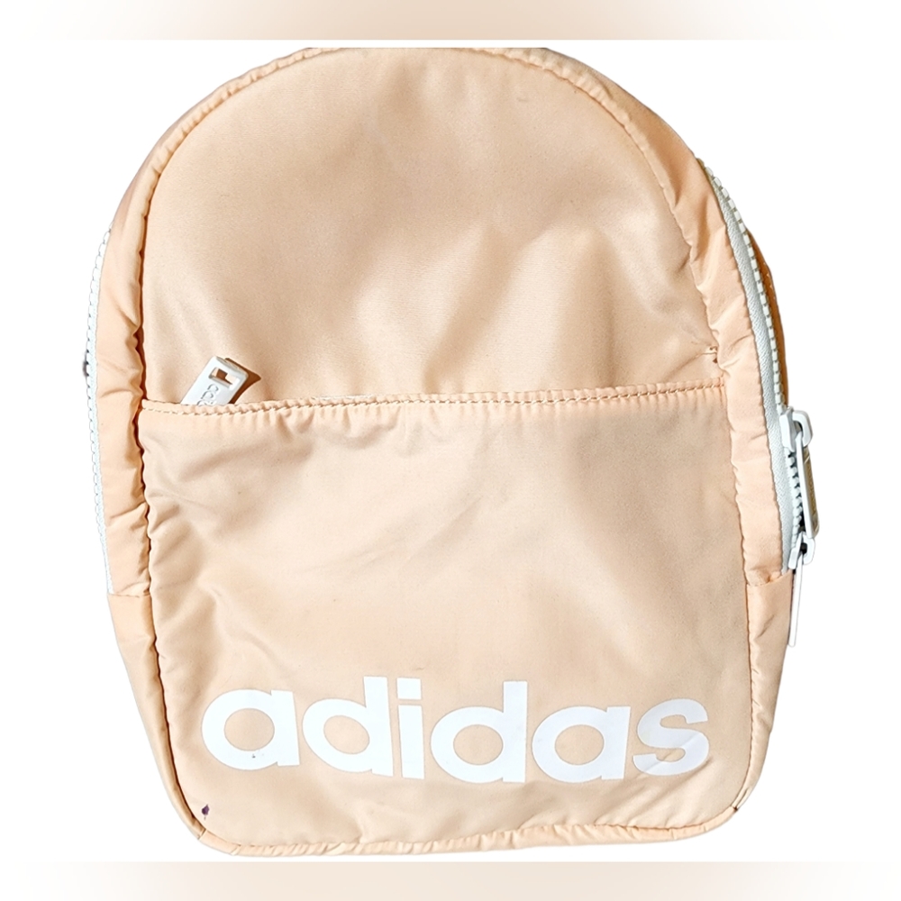 Adidas core pink mini backpack purse small black stain